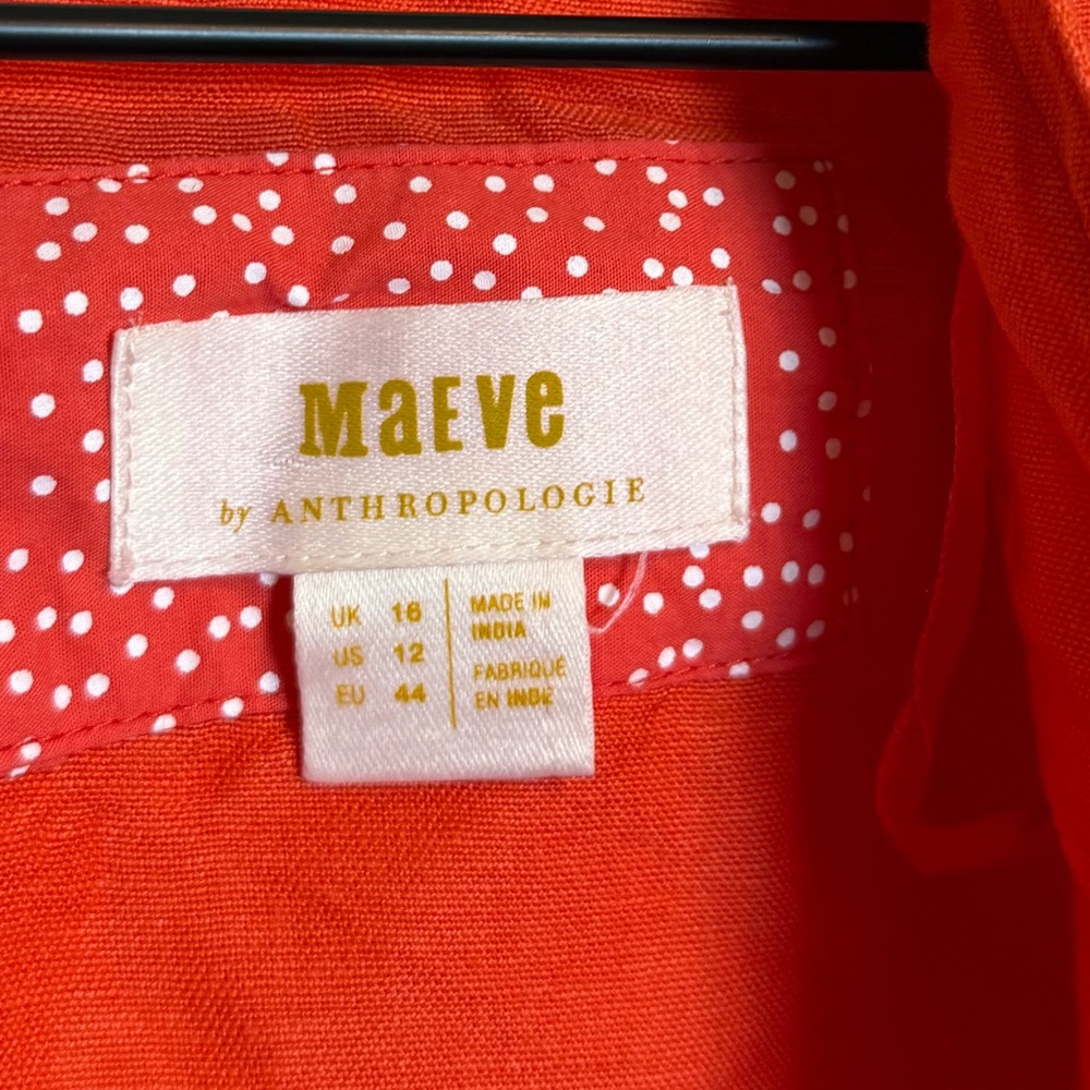 Anthropologie Maeve Tie‎ Front Cropped Blouse - Picture 5 of 8